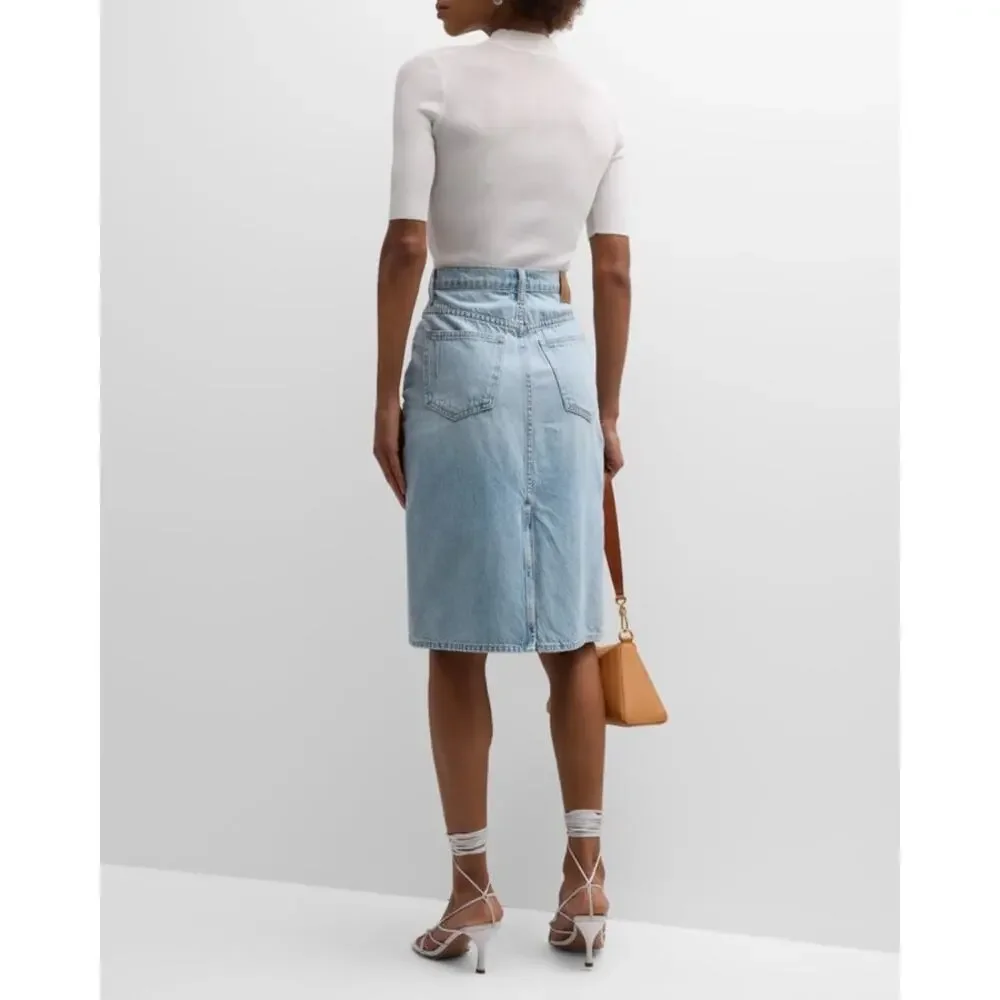 Derek Lam 10 Crosby Cotton Juliet High‎ Rise Denim Skirt Size 24